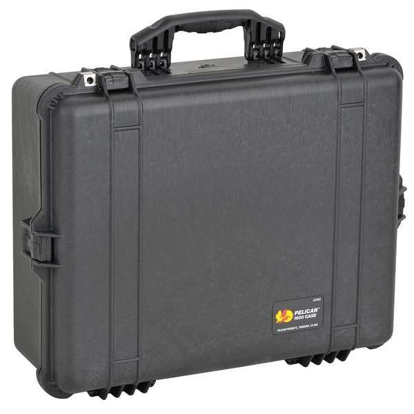 Pelican Black Protective Case, 24.39"L x 19.36"W x 8.79"D - 1600