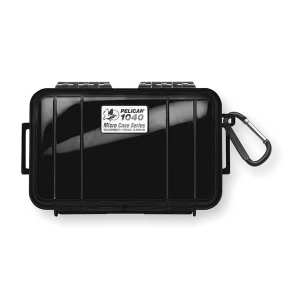 Pelican Black Micro Case, 7-1/2"L x 5.06"W x 2.12"D - 1040S