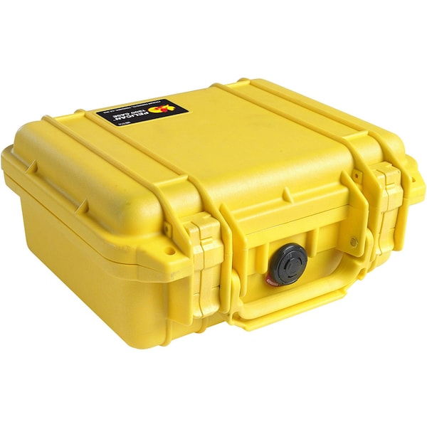 Pelican Yellow Protective Case, 10.62"L x 9.68"W x 4.87"D - 1200-001-240