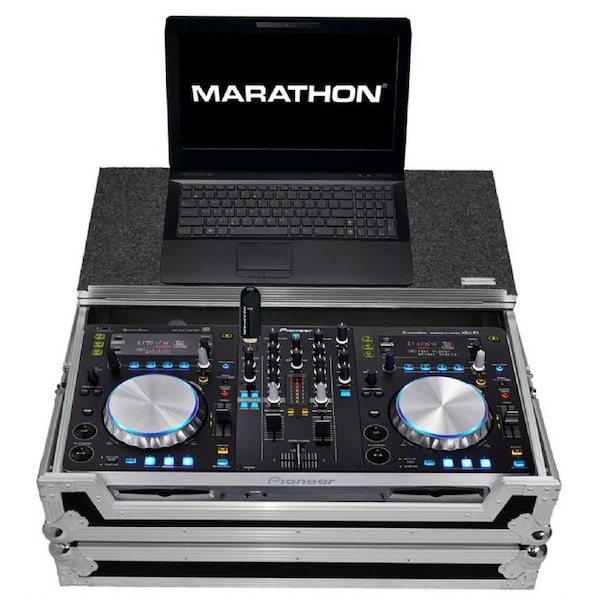 Marathon Case-to-Hold one Pioneer XDJR1 DJ Music Controller plus Laptop Shelf - MA-XDJR1LT