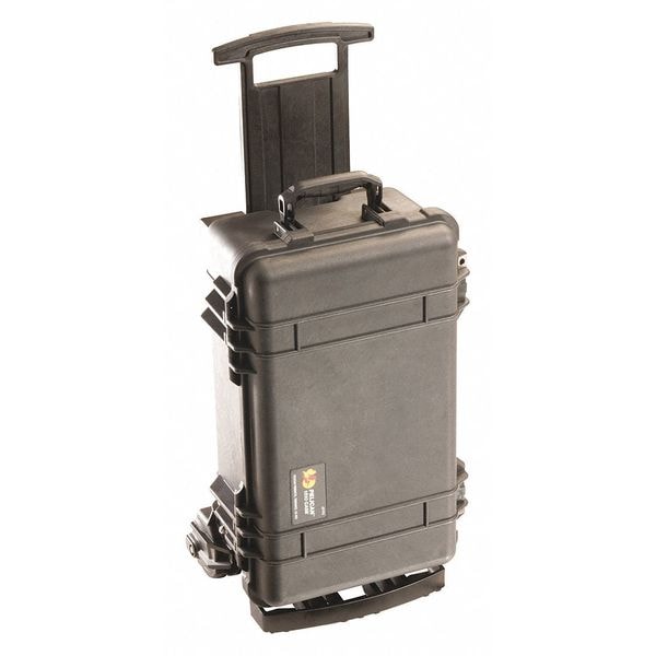 Pelican Black Rolling Case, 23.55"L x 14.36"W x 10.62"D - 1510M