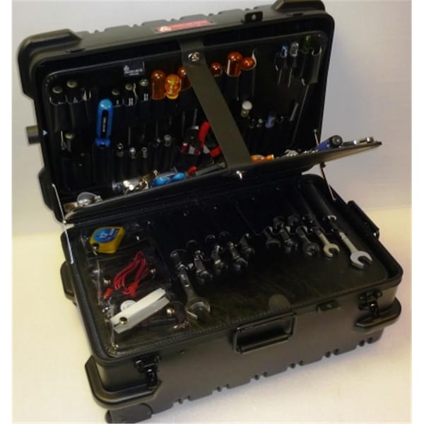Chicago Case Co MMST25CART Military Ready Black Mechanic Tool Case - 95-8598