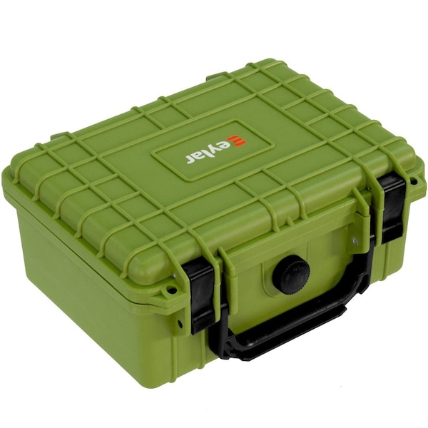 Eylar 9.12in Compact Gear Hard Case Waterproof with Foam Green - SA00042-GRN