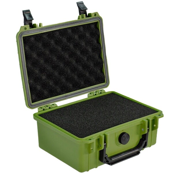 Eylar 9.12in Compact Gear Hard Case Waterproof with Foam Green - SA00042-GRN