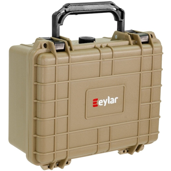 Eylar 9.12in Compact Gear Hard Case Waterproof with Foam Tan - SA00042-TAN