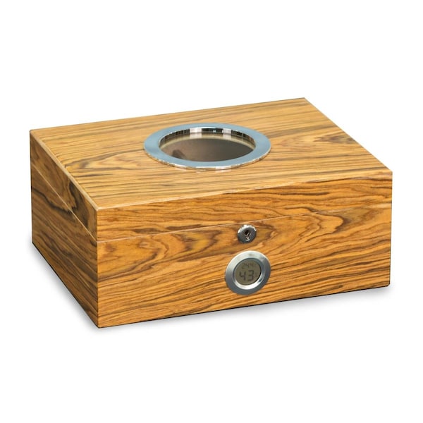 Bey Berk International Bey-Berk International  Lacquered Olive Wood Humidor - C424