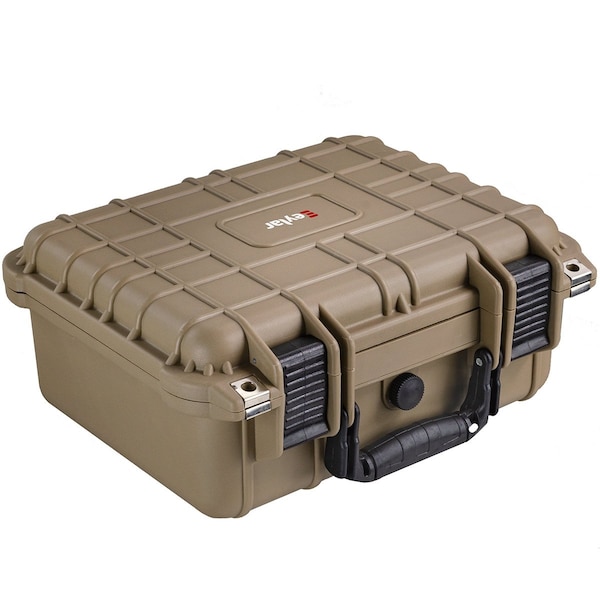 Eylar Compact 13.37in Gear Hard Case Waterproof w/ Foam Tan - SA00001-TAN