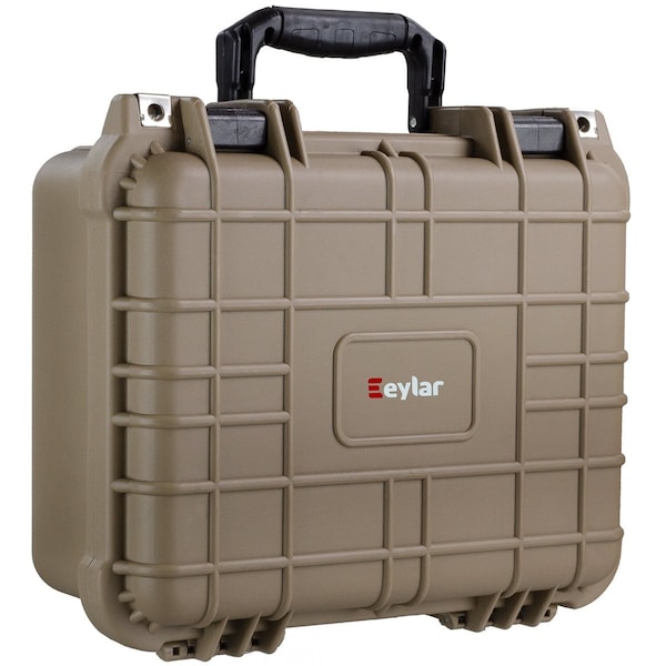 Eylar Compact 13.37in Gear Hard Case Waterproof w/ Foam Tan - SA00001-TAN