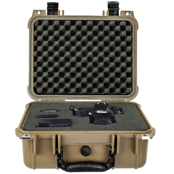 Eylar Compact 13.37in Gear Hard Case Waterproof w/ Foam Tan - SA00001-TAN