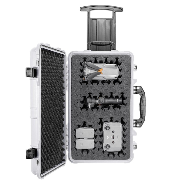 Eylar 22in Carry-On Roller Hard Case With Ragar Reconfigurable & Reusable Crosslinked Foam Insert - SA00034-WHI-RG-XP