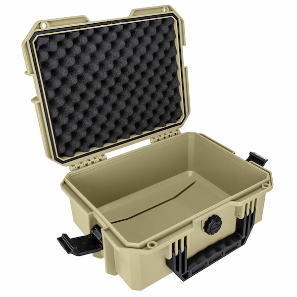 Eylar Intact 13.8in Stacker Series Compact Hard Gear Case with Foam Tan - NG00011-TAN