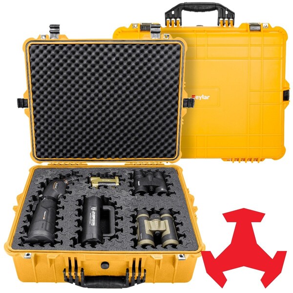 Eylar 24in X-Large Hard Case Equipped With Ragar Reconfigurable & Reusable XP Crosslinked Foam Insert - SA00041-YLW-RG-XP