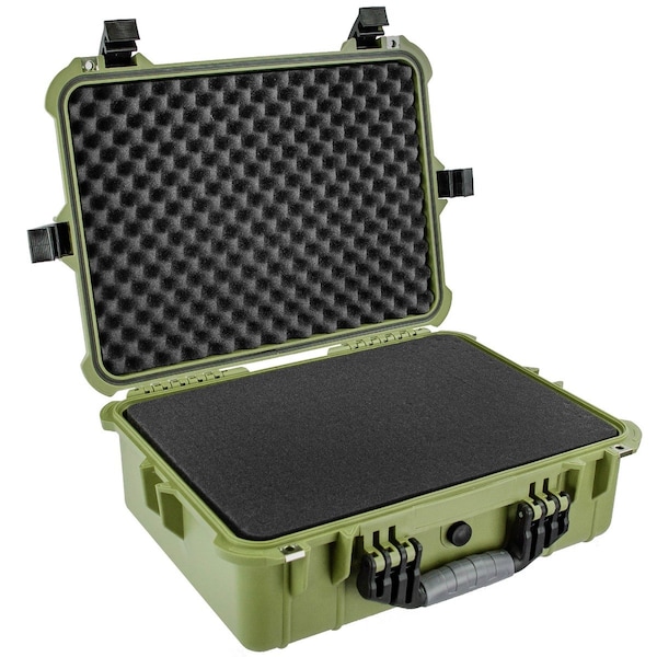 Eylar Medium 20in Gear Hard Case Waterproof w/ Foam Green - SA00002-GRN