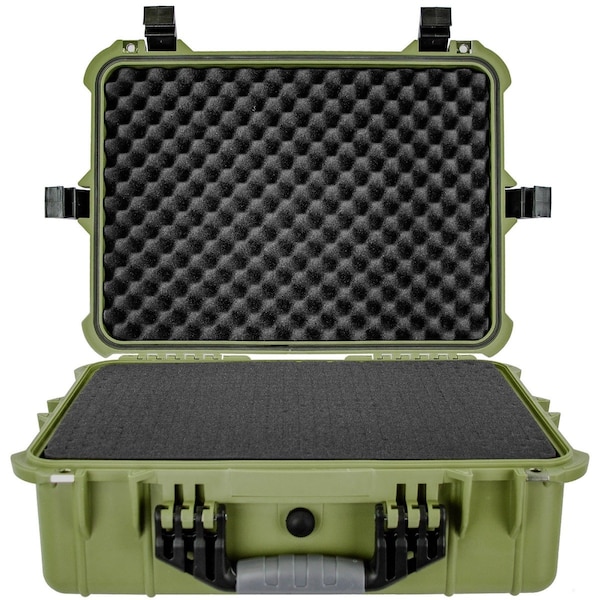 Eylar Medium 20in Gear Hard Case Waterproof w/ Foam Green - SA00002-GRN