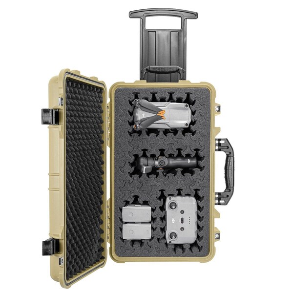 Eylar 22in Carry-On Roller Hard Case With Ragar Reconfigurable & Reusable Crosslinked Foam Insert - SA00034-TAN-RG-XP