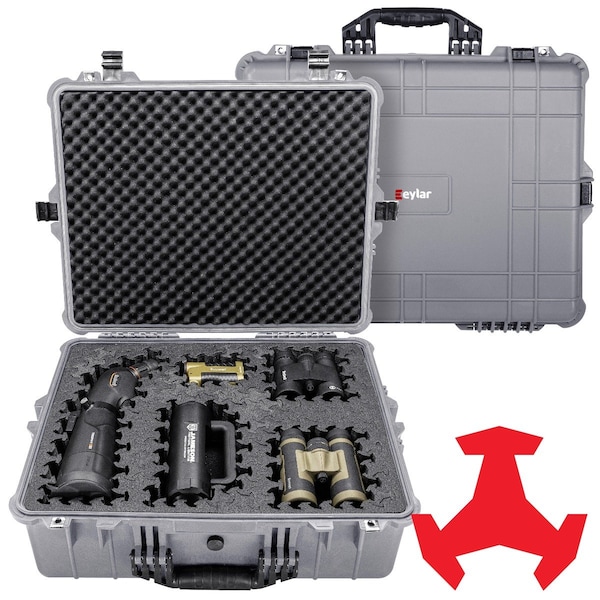 Eylar 24in X-Large Hard Case Equipped With Ragar Reconfigurable & Reusable XP Crosslinked Foam Insert - SA00041-GRA-RG-XP