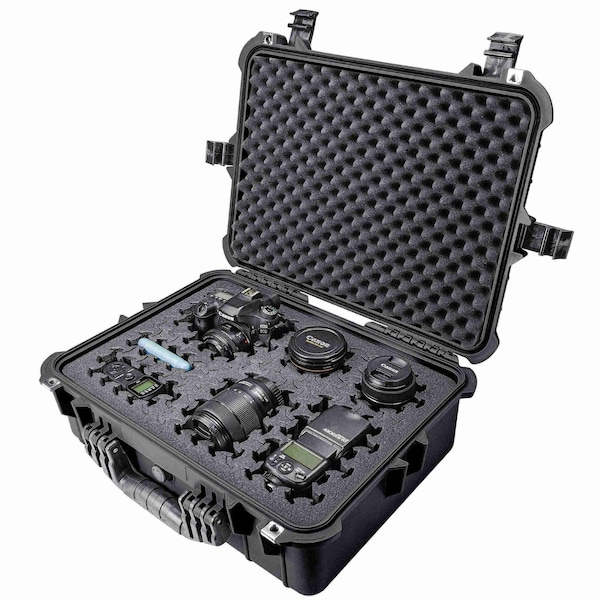 Eylar 20in Large Hard Case Equipped With Ragar Reconfigurable & Reusable XP Crosslinked Foam Insert - SA00002-BLK-RG-XP