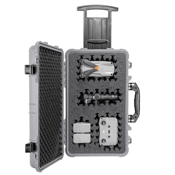 Eylar 22in Carry-On Roller Hard Case With Ragar Reconfigurable & Reusable Crosslinked Foam Insert - SA00034-GRA-RG-XP