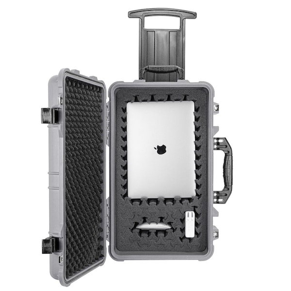 Eylar 22in Carry-On Roller Hard Case With Ragar Reconfigurable & Reusable Crosslinked Foam Insert - SA00034-GRA-RG-XP