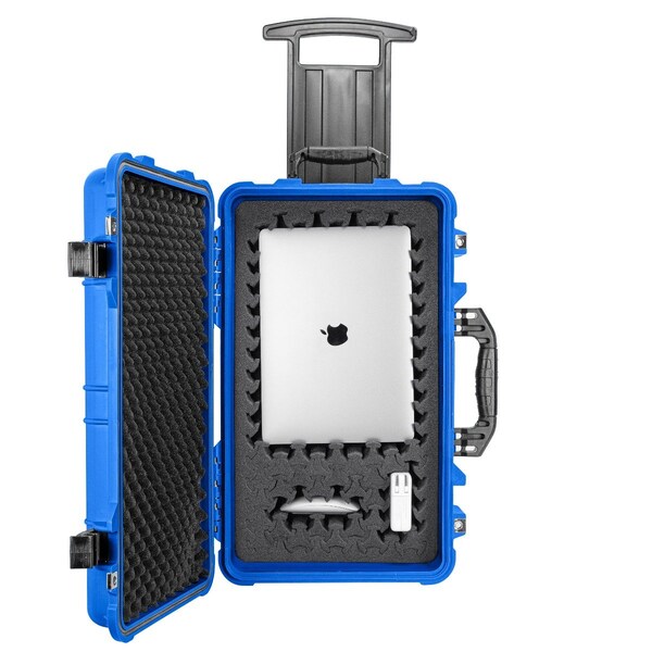 Eylar 22in Carry-On Roller Hard Case With Ragar Reconfigurable & Reusable Crosslinked Foam Insert - SA00034-BLU-RG-XP