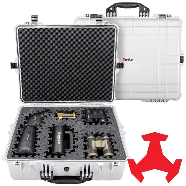 Eylar 24in X-Large Hard Case Equipped With Ragar Reconfigurable & Reusable XP Crosslinked Foam Insert - SA00041-WHI-RG-XP