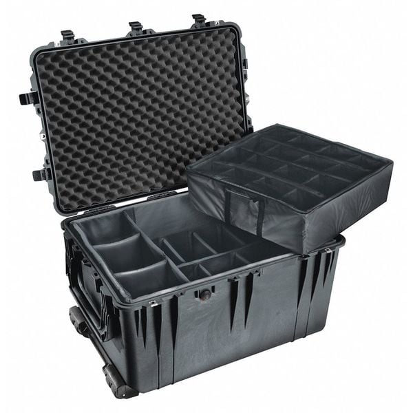 Pelican Black Padded Divider Case, 31.59"L x 23"W x 19.48"D - 1664