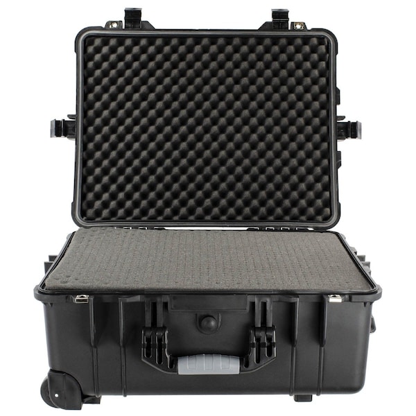 Eylar Large 22.06in Roller Gear Hard Case, Waterproof w/ Foam Black - SA00005