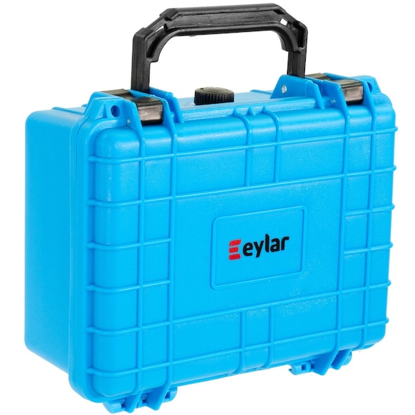Eylar 9.12in Compact Gear Hard Case Waterproof with Foam Neon Blue - SA00042-LBLU