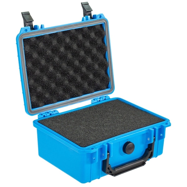 Eylar 9.12in Compact Gear Hard Case Waterproof with Foam Neon Blue - SA00042-LBLU