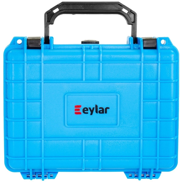 Eylar 9.12in Compact Gear Hard Case Waterproof with Foam Neon Blue - SA00042-LBLU