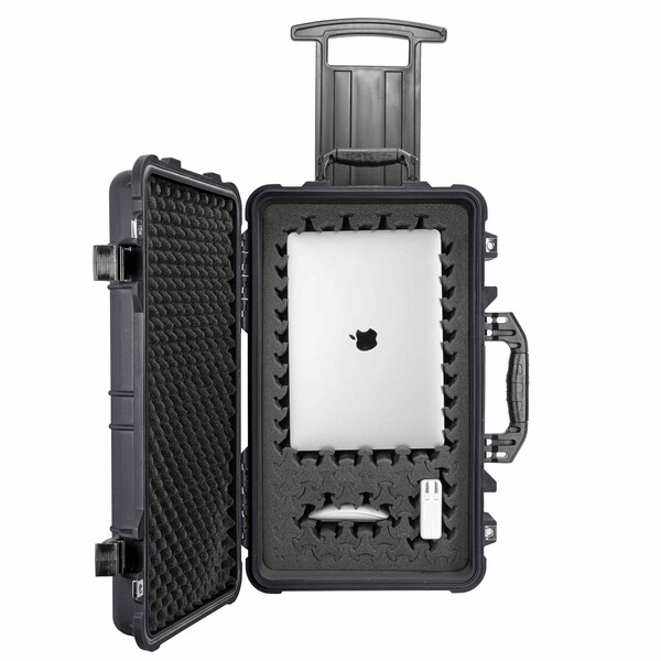 Eylar 22in Carry-On Roller Hard Case With Ragar Reconfigurable & Reusable Crosslinked Foam Insert - SA00034-BLK-RG-XP