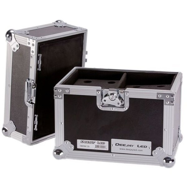 Deejay Led Fly Drive Case For Twelve Handheld Microphones w/Storage Compartment or Similarly Sized Equipment w - TBHMIC12S