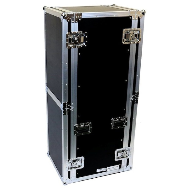 Deejay Led Fly Drive Case 33u Space Professional DJ Amplifier Case - 18-Inch Body Depth with Wheels - TBH33UADW