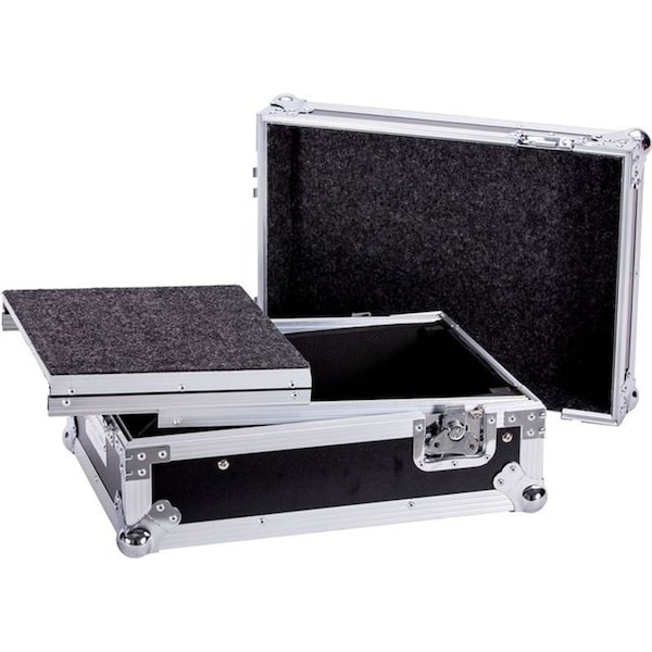 Deejay Led Fly Drive Case For Rane RN62 Pro DJ Mixer or Similarly Sized Equipment w/Laptop Shelf w/Wheels - TBHRN62LT