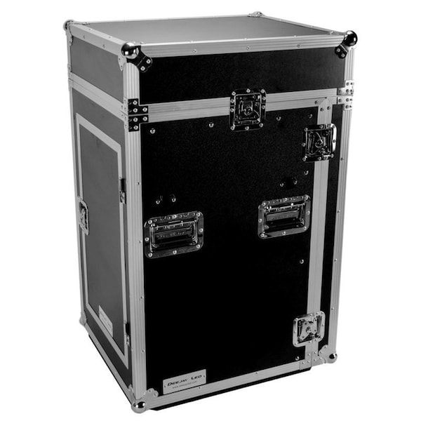 Deejay Led Fly Drive Case For 19-in Width DJ Amplifier or Mixer or Similarly Sized Equipment w/Laptop Shelf w/ - TBH11M16UCTLT