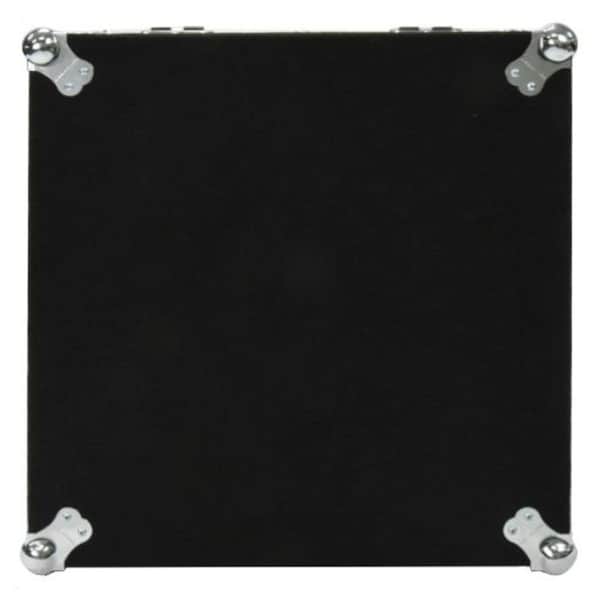 Deejay Led Slant Rack Drive Tour Case 2U-Space Amplifier Side 10U-Space Mixer Side w/Black Carpeted Exterior - TBH2U10SLANTWOOD