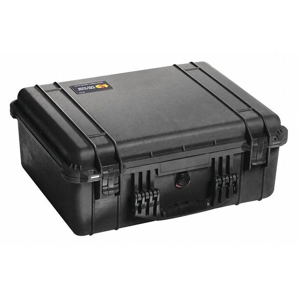 Pelican Black Protective Case, 20.66"L x 17.2"W x 8.40"D - 015500-0050-110