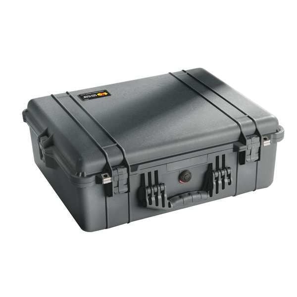 Pelican Black Protective Case, 24.4"L x 19.36"W x 8.79"D - 1600NF