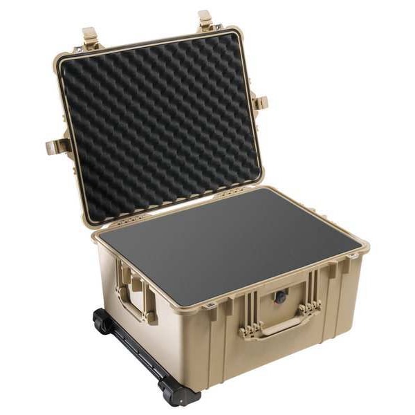 Pelican Desert Tan Protective Case, 24.76"L x 19.5"W x 13.9"D - 1620