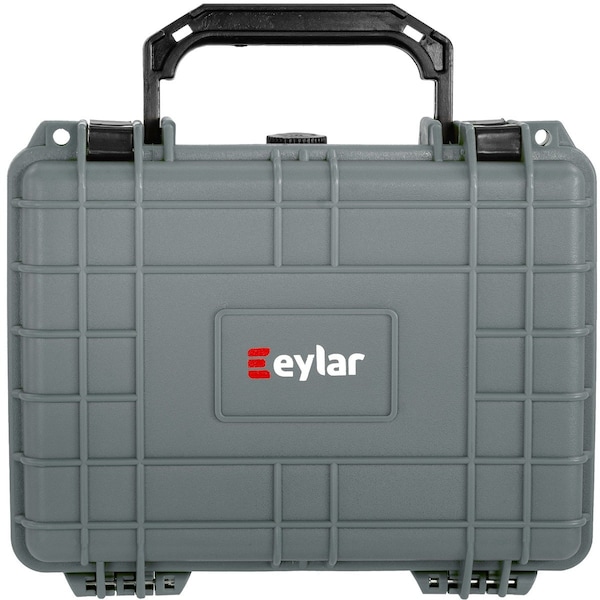 Eylar 9.12in Compact Gear Hard Case Waterproof with Foam Gray - SA00042-GRA