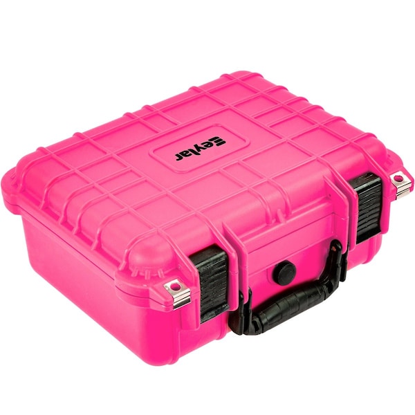 Eylar Compact 13.37in Gear Hard Case Waterproof w/ Foam Pink - SA00001-PIN