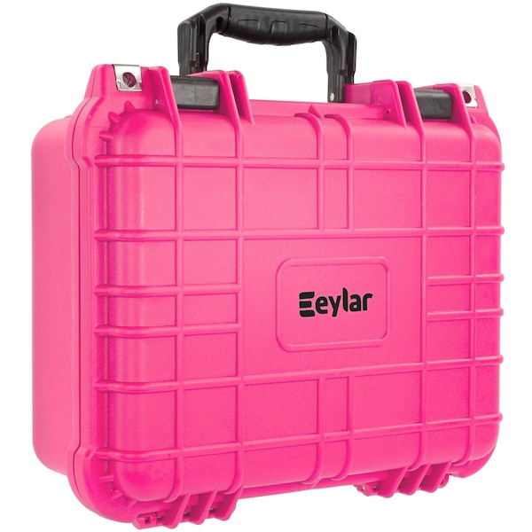 Eylar Compact 13.37in Gear Hard Case Waterproof w/ Foam Pink - SA00001-PIN