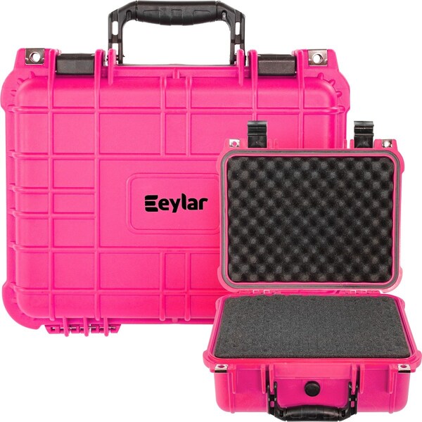 Eylar Compact 13.37in Gear Hard Case Waterproof w/ Foam Pink - SA00001-PIN