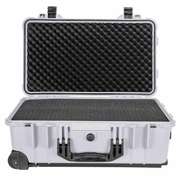 Eylar 22in Carry-On Travel Roller Gear Hard Case Waterproof w/ Foam White - SA00034-WHI