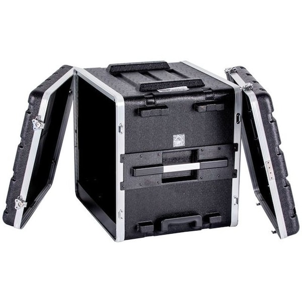Deejay Led Fly Drive Case -10u Space ABS Molded for Tough Durable Interior and Exterior Case For 19-Inch Ampli - TBH10UABSWHEELS