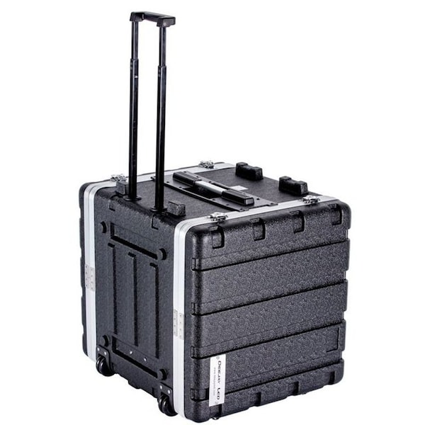 Deejay Led Fly Drive Case -10u Space ABS Molded for Tough Durable Interior and Exterior Case For 19-Inch Ampli - TBH10UABSWHEELS