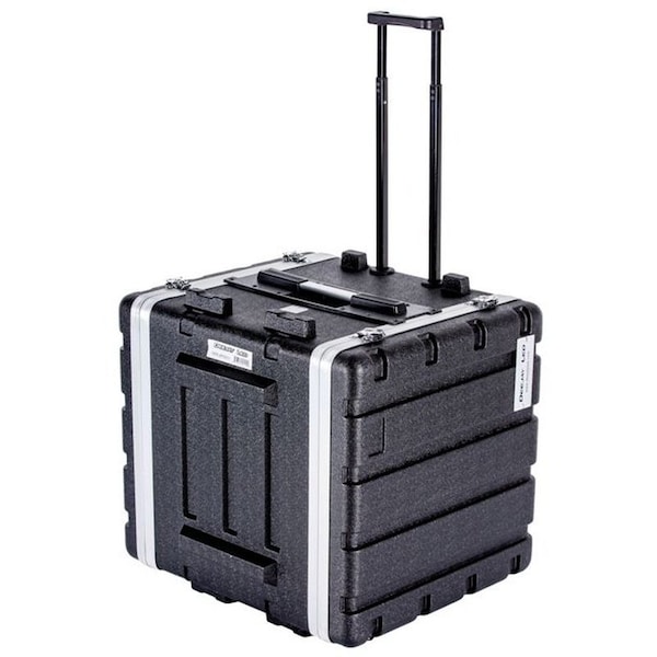 Deejay Led Fly Drive Case -10u Space ABS Molded for Tough Durable Interior and Exterior Case For 19-Inch Ampli - TBH10UABSWHEELS