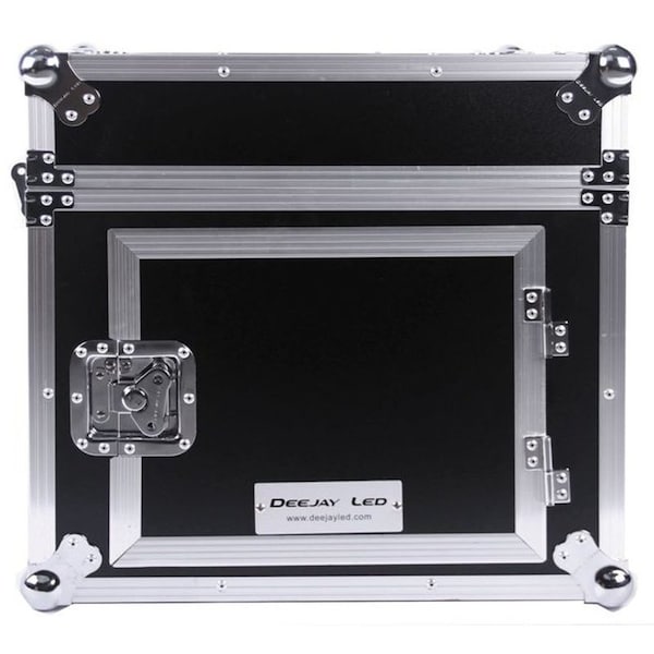 Deejay Led Fly Drive Case 8u Space Slant Mixer Rack / 6u Space Vertical Rack System with Full AC Door - TBHM806E