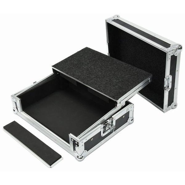 Deejay Led Tranport Case for One Mixer, CD Player with Laptop Shelf - TBHCKMIXLT