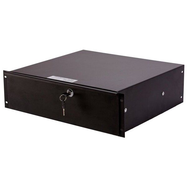 Deejay Led 3U-Space Metal Locking Rack Drawer for Standard DJ Size Equipment. - TBH3URDW